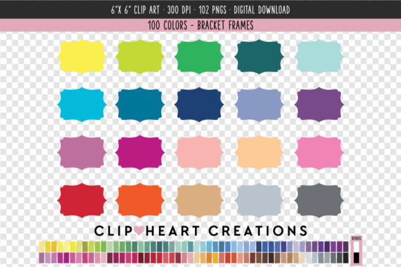 Bracket Clip Art: 100 Colors for Every Project