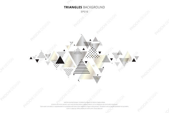 Elevate Designs with Gold Triangle Patterns