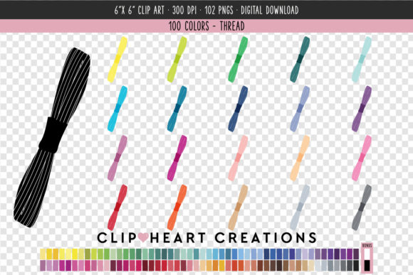 Evaluating the Embroidery Thread Clip Art - 100 Colors Collection for Digital and Print Projects