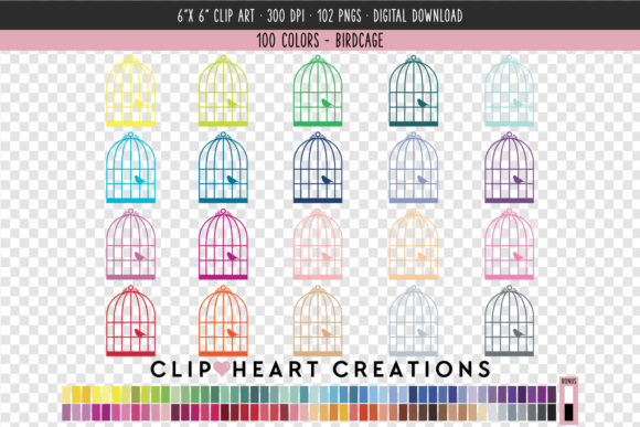 Unlocking Creative Potential with Bird Cage Clip Art in 100 Vibrant Colors
