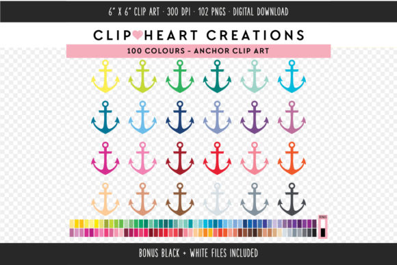 Unlocking Creativity with Anchor Clipart: 100 Colors for Every Project
