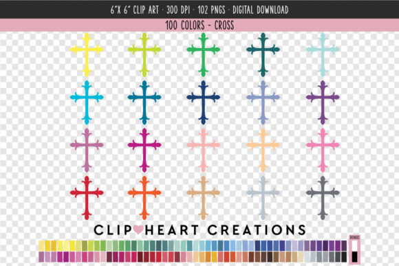 Unlocking Creativity with Fancy Cross Clip Art in 100 Vibrant Colors