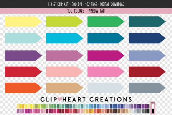 Unlocking Design Potential with the Arrow Tab Clipart - 100 Colors Collection